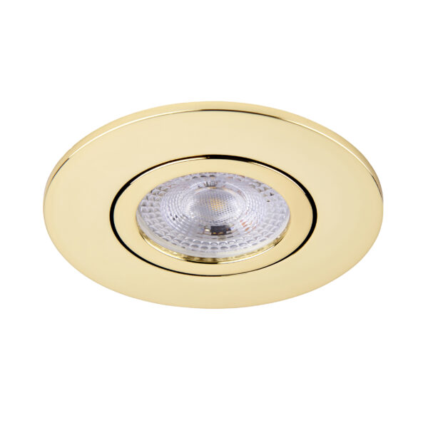 Brass Tilt Bezel for Saxby ShieldONE 75 GU10 Downlight