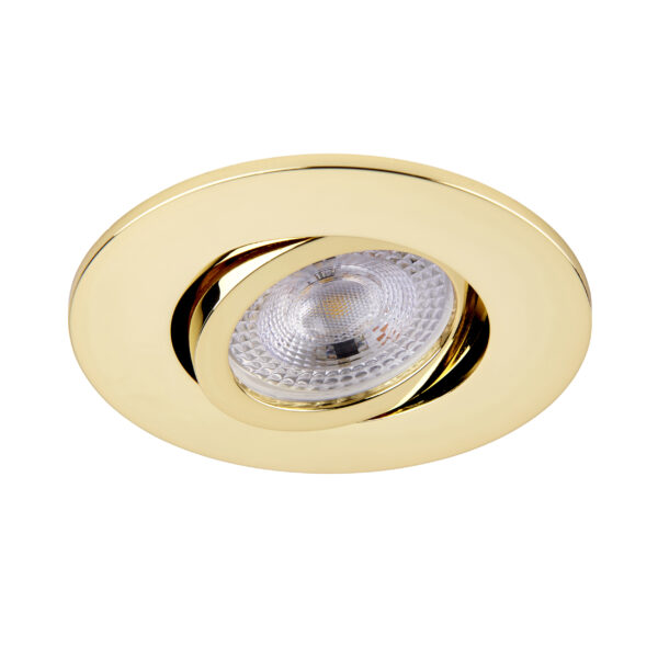 Brass Tilt Bezel for Saxby ShieldONE 75 GU10 Downlight