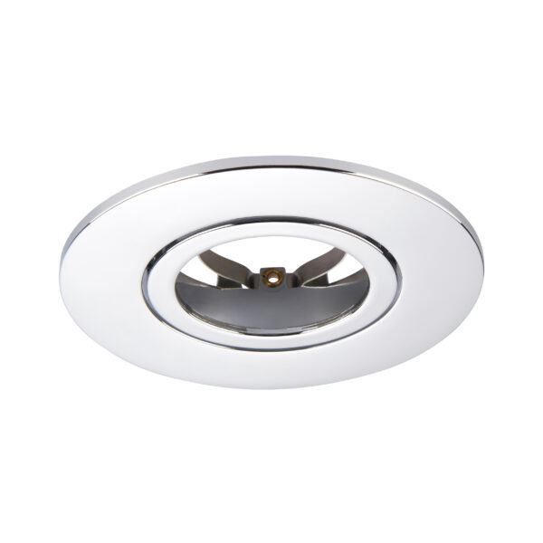 Chrome Tilt Bezel for Saxby ShieldONE 75 GU10 Downlight