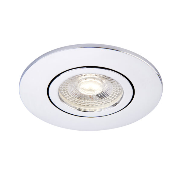 Chrome Tilt Bezel for Saxby ShieldONE 75 GU10 Downlight