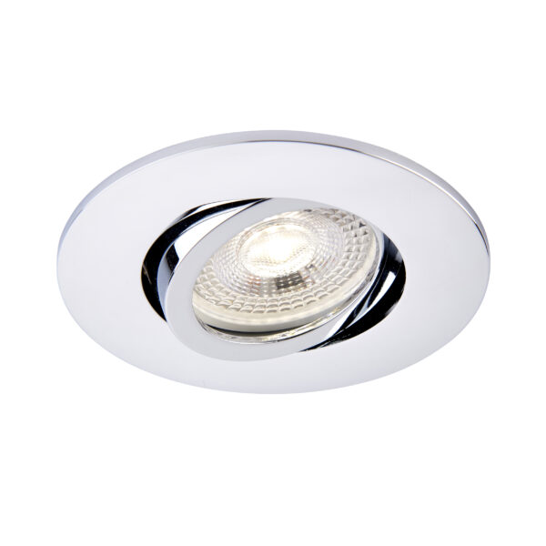 Chrome Tilt Bezel for Saxby ShieldONE 75 GU10 Downlight
