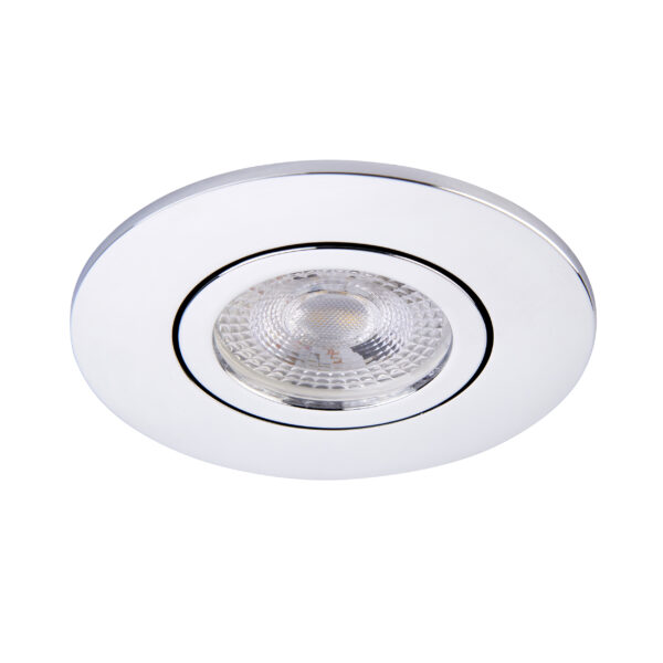 Chrome Tilt Bezel for Saxby ShieldONE 75 GU10 Downlight