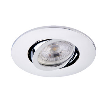 Chrome Tilt Bezel for Saxby ShieldONE 75 GU10 Downlight