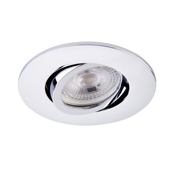 Chrome Tilt Bezel for Saxby ShieldONE 75 GU10 Downlight