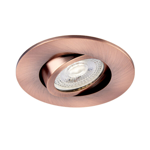 Copper Tilt Bezel for Saxby ShieldONE 75 GU10 Downlight