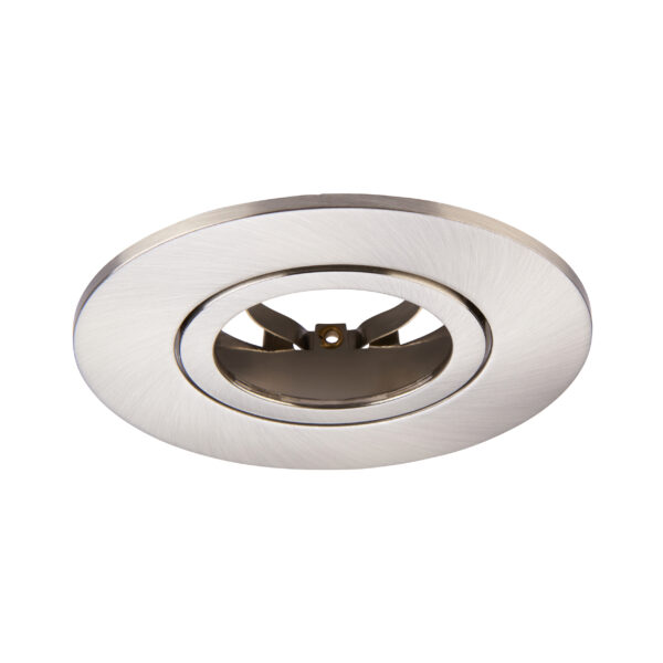 Satin Nickel Tilt Bezel for Saxby ShieldONE 75 GU10 Downlight
