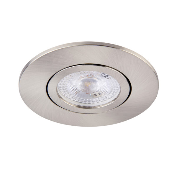 Satin Nickel Tilt Bezel for Saxby ShieldONE 75 GU10 Downlight