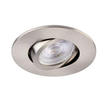 Satin Nickel Tilt Bezel for Saxby ShieldONE 75 GU10 Downlight