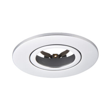 Silver Tilt Bezel for Saxby ShieldONE 75 GU10 Downlight