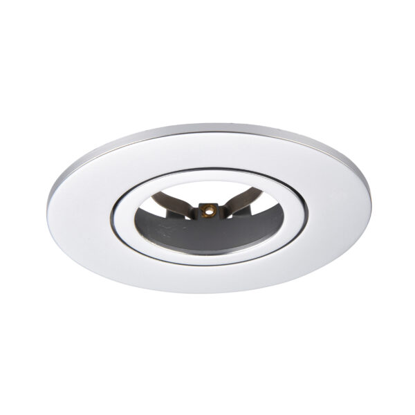 Silver Tilt Bezel for Saxby ShieldONE 75 GU10 Downlight