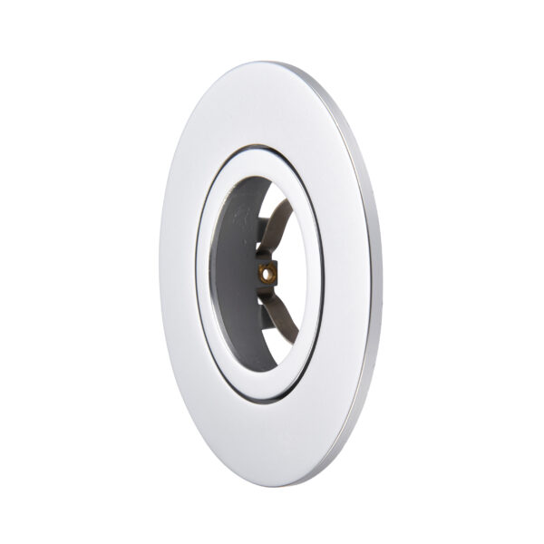 Silver Tilt Bezel for Saxby ShieldONE 75 GU10 Downlight