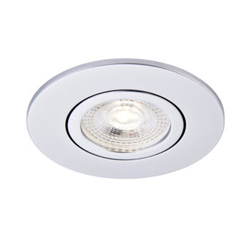 Silver Tilt Bezel for Saxby ShieldONE 75 GU10 Downlight