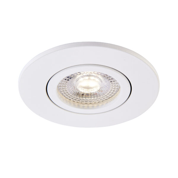 White Tilt Bezel for Saxby ShieldONE 75 GU10 Downlight