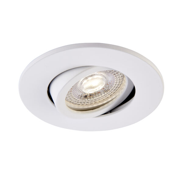 White Tilt Bezel for Saxby ShieldONE 75 GU10 Downlight