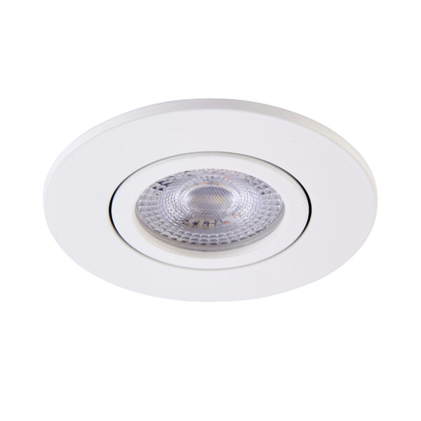 White Tilt Bezel for Saxby ShieldONE 75 GU10 Downlight