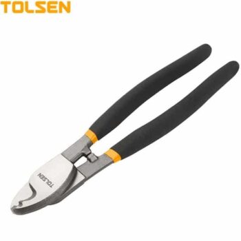 Tolsen 38020 160mm Cable Cutter featuring ergonomic non-slip grips, hardened steel blades, and compact design for accurate cutting.
