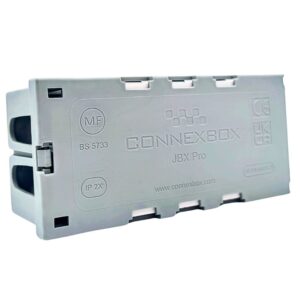 Connexbox JBX-001-G Pro grey junction box for WAGO connectors, fire-retardant enclosure