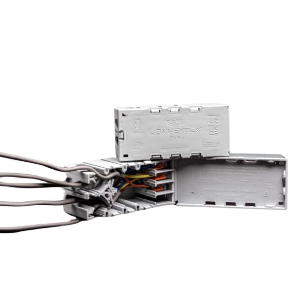 JBX Pro Electrical Enclosure for WAGO 221-4xx Connectors – Grey Maintenance-Free Junction Box