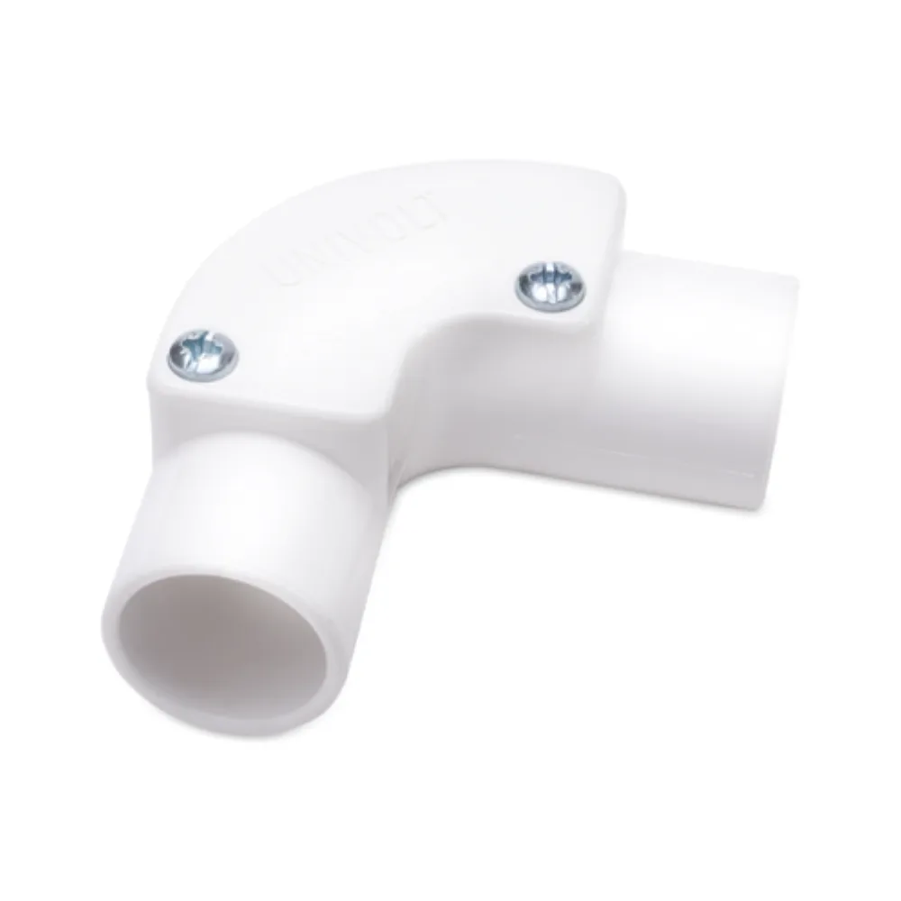 Univolt IE20WH White PVC Inspection Elbow 1 Univolt IE20WH White PVC Inspection Elbow