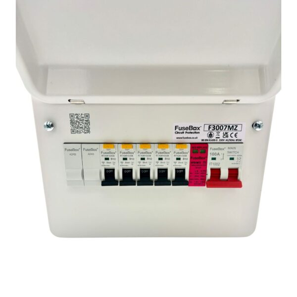 Populated FuseBox 7 Way Consumer Unit with RCBO Kit