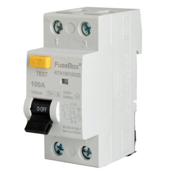 Fusebox RTA1001002S 2 Pole 100A 100mA Type A RCD - "S" Time Delayed