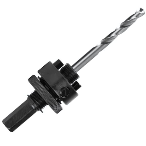 Mandrex Quick Turn-Lock Hole Saw Arbor MX200081HSB with HSS Pilot Drill