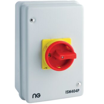 Niglon ISM1004P Metal Clad 100A 4 Pole Rotary Isolator for safe switching in industrial systems.