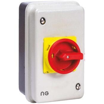 Niglon ISM804P Metal Clad 80A 4 Pole Rotary Isolator with IP54 Enclosure Heavy-duty electrical switch disconnector.