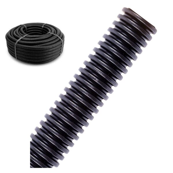 Niglon PP20B 20mm Polypropylene Black Flexible Conduit – 100m Coil