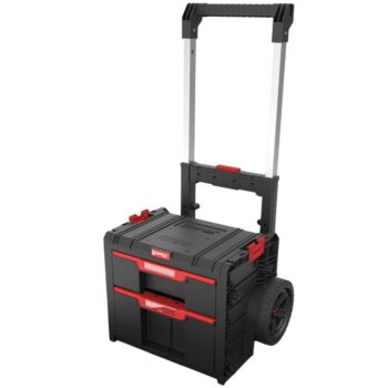 Qbrick System PRO Cart 2.0 Plus Drawer 2 with large wheels and dual drawers