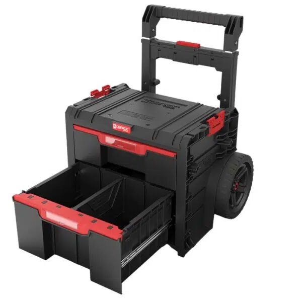 Qbrick System PRO Cart 2.0 Plus Drawer 2 with large wheels and dual drawers