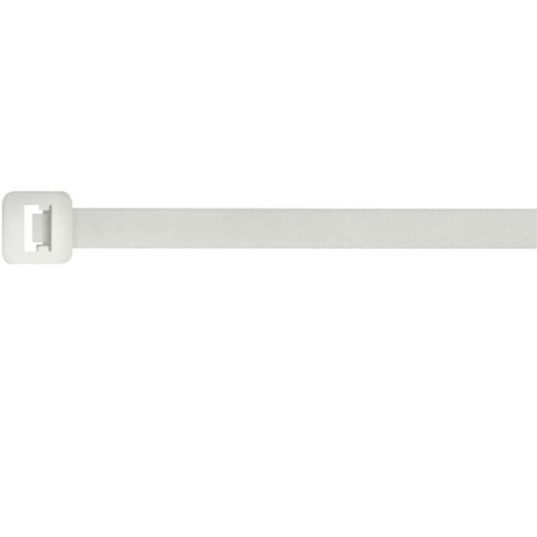 Natural 200mm x 4.8mm nylon cable ties – Unicrimp QT200S multipack of strong, UV-resistant ties for electrical use.