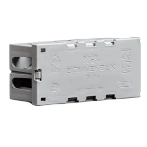 Connexbox JBX-001-G Pro grey junction box for WAGO connectors, fire-retardant enclosure