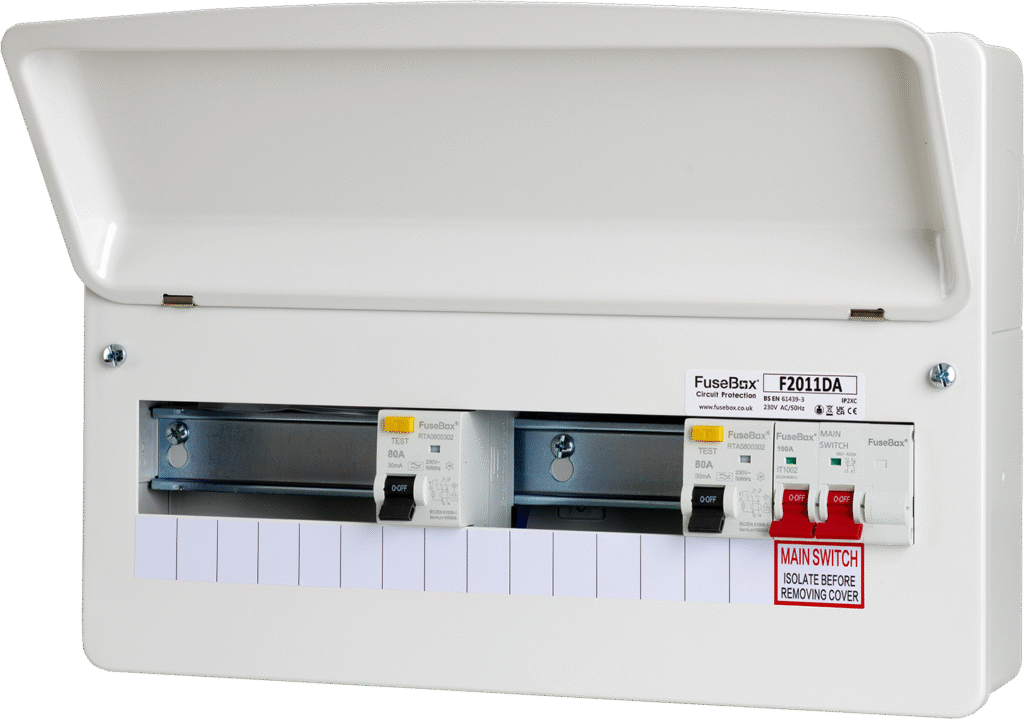 Outdated Fuse Boards? Upgrade to Safe Consumer Units Now 4 FuseBox F2011DA Fusebox F2011DA 11 Way Dual RCD Consumer Unit