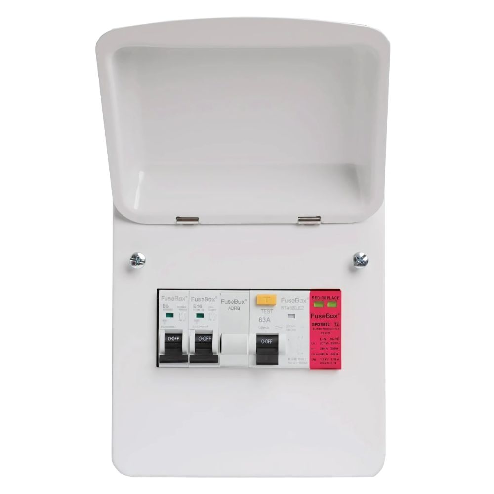 Comprehensive Guide to Consumer Units in the UK: Stay Compliant with the 18th Edition Amendment 3 4 FuseBox F300GRAZ 63A 30mA Type A RCD Garage Consumer with SPD and B6 / B16 MCBs
