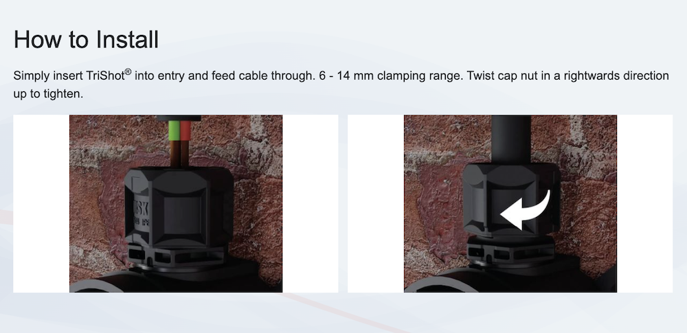 Wiska TriShot® Cable Gland – The Future of Cable Glands! 3 How to Install the Wiska TriShot® Cable Gland