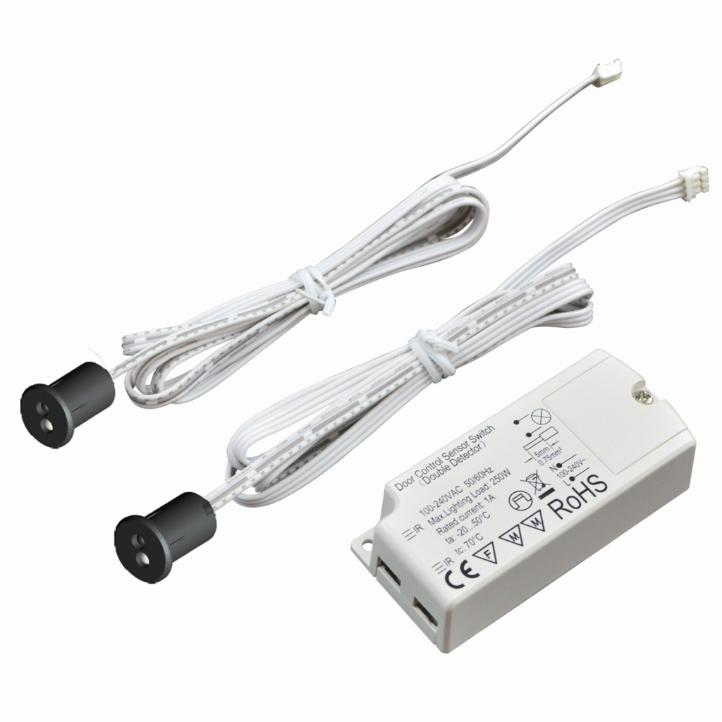 Discover Leyton Sensors for Your Joinery and Cabinet Needs 3 Leyton S-MINI-DS-DUO Leyton S-MINI-DS-DUO Discreet Miniature Recessed Double Door Sensor - Black