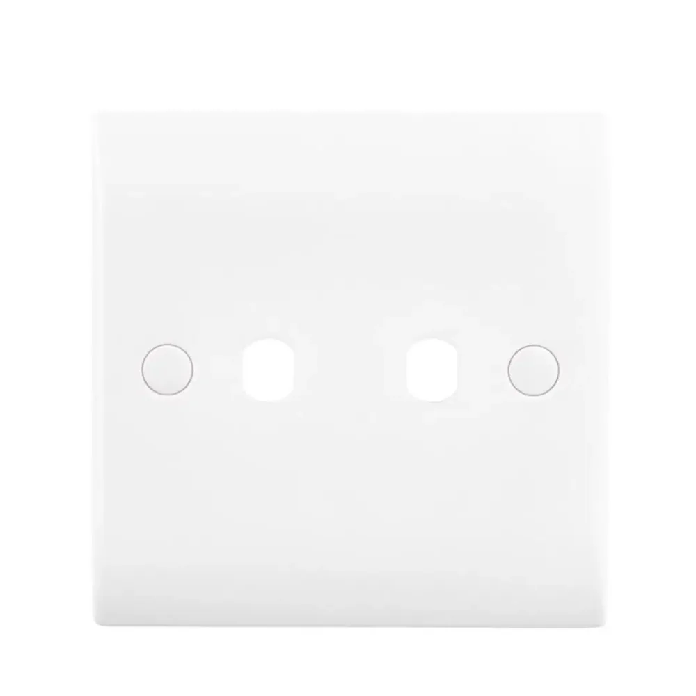 Saxby CE82DIM Curved Edge 2G Dimmer Plate With Dimmer Caps 2 Saxby CE82DIM curved edge 2G dimmer plate, white antimicrobial finish, slim 6.5mm design, includes two matching dimmer caps. 2