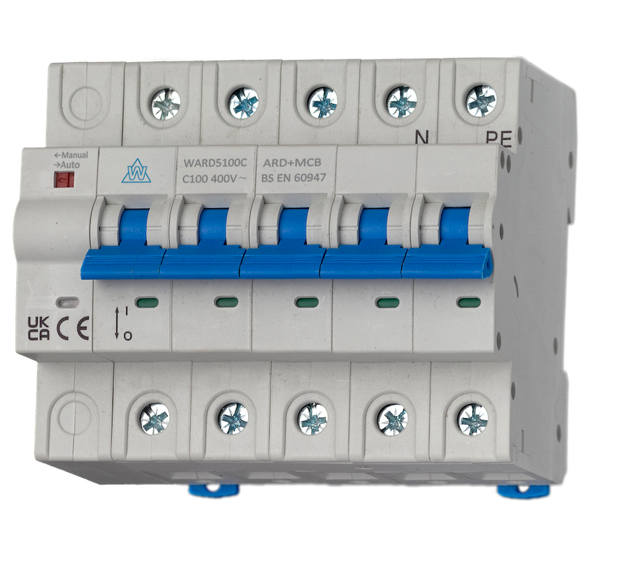 Understanding PME Fault Detection Units and Their Role in EV Charging Safety 3 WARD5100C 5 Pole 100A Auto Reset Device with PME Fault Protection