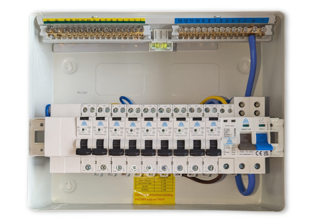 Modern Consumer Units: Safety & Efficiency 2 WCED WME14/SP/9RCBO WCED Consumer Unit Kit with SPD and 9 RCBOs 2