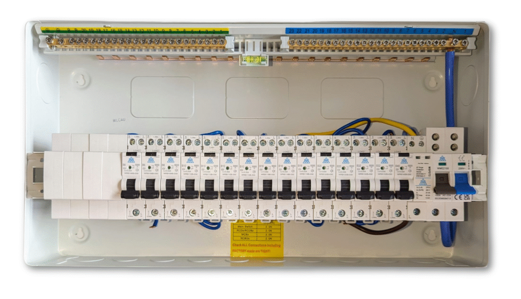 Outdated Fuse Boards? Upgrade to Safe Consumer Units Now 3 WCED WME22/SP/15RCBO WCED Consumer Unit Kit with SPD and 15 RCBOs 2