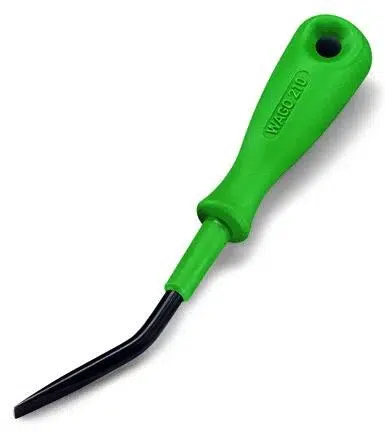 Wago 210-648 Short Angled Operating Tool 2.5 x 0.4mm Blade with a Partially Insulated Shaft 1 Wago 210-648 Wago Short Angled Operating Tool 2.5 x 0.4mm Blade with a Partially Insulated Shaft 1