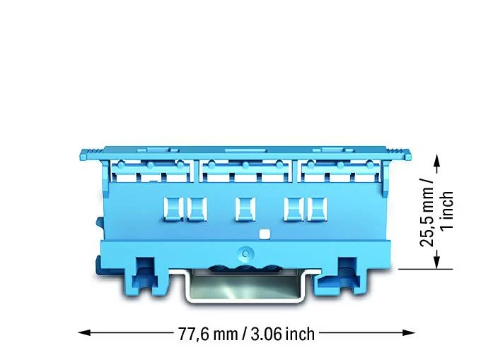 Wago 221-500/000-006 DIN Rail Mounting Carrier for 221 Series 4mm Blue - Pack of 1 2 Wago 221-500/000-006 Wago 221-500/000-006 DIN Rail Mounting Carrier for 221 Series 4mm Blue - Pack of 1 2