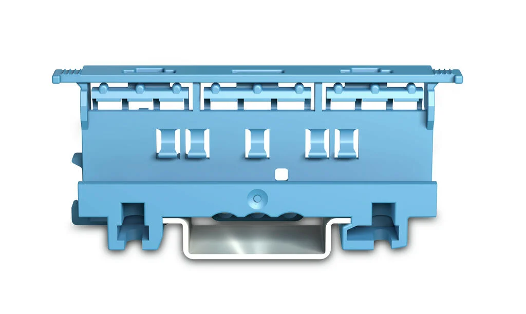 Wago 221-500/000-006 DIN Rail Mounting Carrier for 221 Series 4mm Blue - Pack of 1 1 Wago 221-500/000-006 DIN Rail Carrier for 221 Series