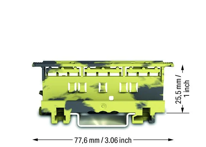 Wago 221-500/000-053 DIN Rail Mounting Carrier for 221 Series 4mm Dark Grey Yellow - Pack of 1 2 Wago 221-500/000-053 Wago 221-500/000-053 DIN Rail Mounting Carrier for 221 Series 4mm Dark Grey Yellow - Pack of 1 2