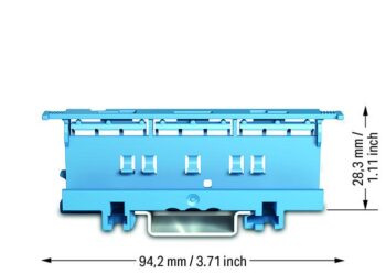 Wago 221-510/000-006 Wago 221-510/000-006 DIN Rail Mounting Carrier for 221 Series 6mm Blue - Pack of 1 2