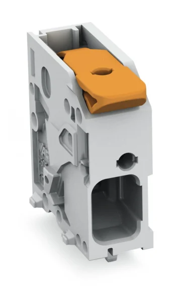 Wago 2606-1101 PCB Terminal Block - Lever - 6mm² - Pin Spacing 7.5mm - 1-Pole - Push-In Cage Clamp - Grey 1