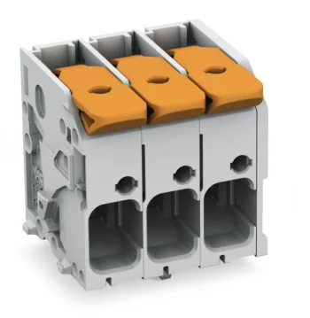 Wago 2606-1105/010-000 PCB Terminal Block - Lever - 6mm² - Pin Spacing 7.5mm - 5-Pole - Push-In Cage Clamp - Grey 1