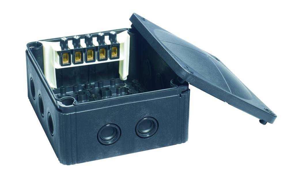 Wiska COMBI Junction Boxes 3 Wiska 10101463 Wiska 10101463 COMBI 1210/5 Black Junction Box 2