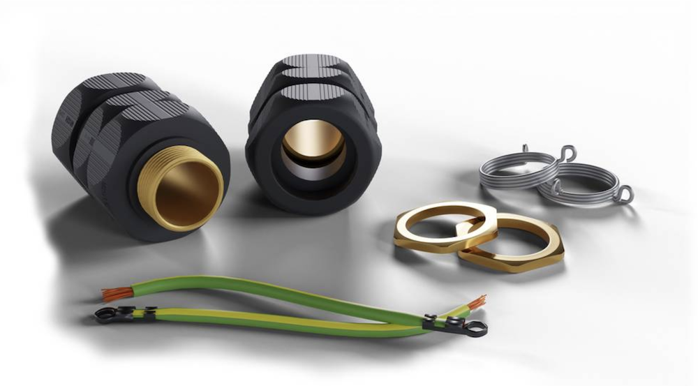 Discover Top-Quality WISKA Products at Electrical4Less 4 Wiska 10112394 Wiska ShieldGLAND Pro M20S IP68 Cable Gland Brass Locknut E-Spring Earth Fly Lead - 2 Pcs